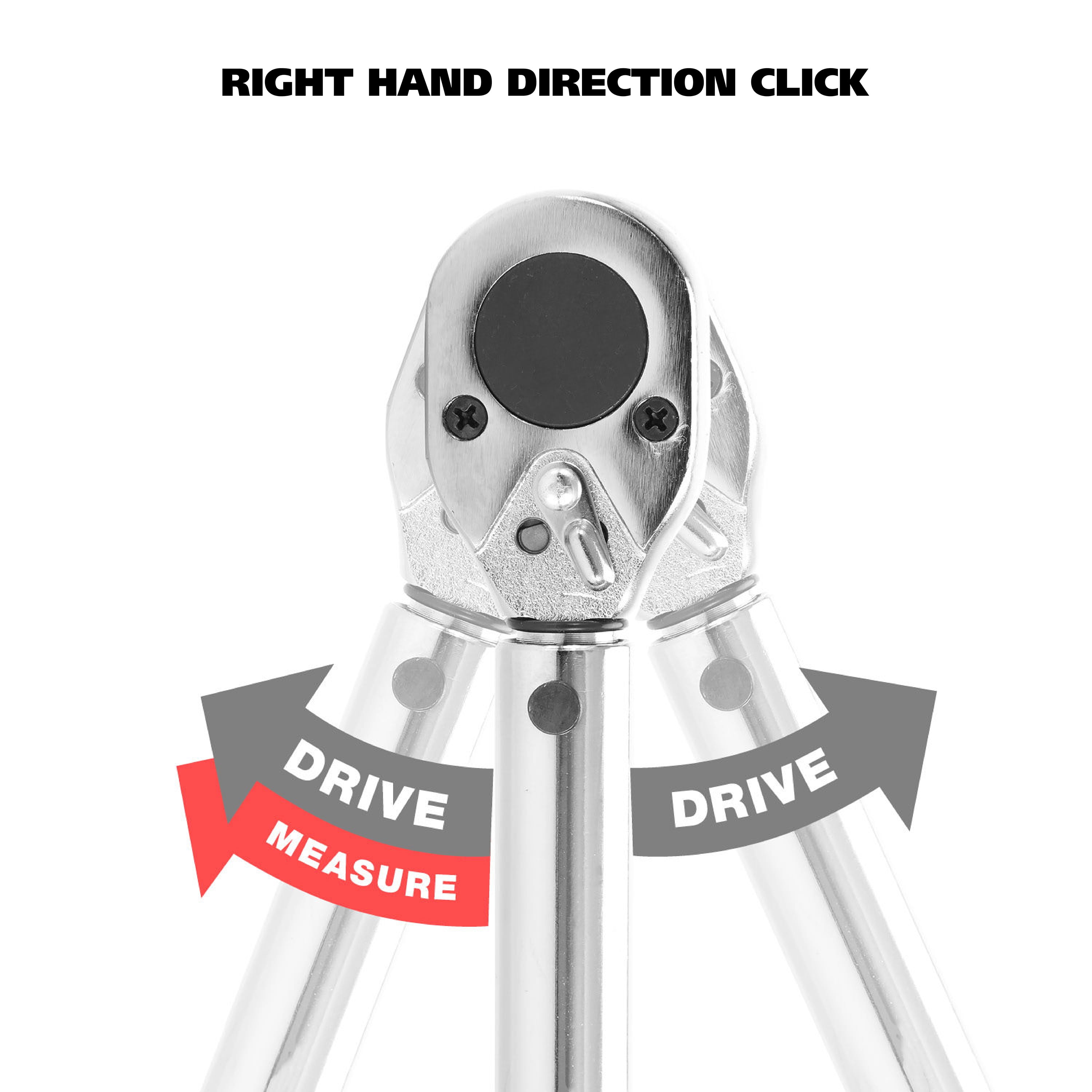 GreatNeck Click Style Torque Wrench, Chrome Plated Alloy Steel, 1/2" Drive, 30 to 150 ft/lb Range