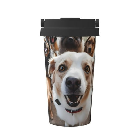 

KLL Realistic Cute Puppy Pattern Stainless Steel Vacuum Insulated Tumbler - Carry Insulated Coffee Mug - Reusable Insulated Cold Brew Iced Coffee Cup Thermos