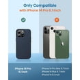 thumbnail image 2 of Designed for iPhone 14 Pro Case,Shockproof Liquid Silicone Protective Phone Case with Soft Anti-Scratch Microfiber Lining Ultra Slim Drop Protection Phone Cover 6.1 inch(Navy Blue), 2 of 13