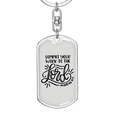 thumbnail image 5 of Commit Your Work Proverbs 16:3 Stainless Steel or 18k Gold Premium Swivel Dog Tag Keychain, 5 of 10