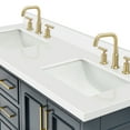 thumbnail image 4 of Ariel Stafford 61 Inch Double Rectangle Sink Vanity With White Quartz Countertop W/1.5" Edge In Midnight Blue, 4 of 11