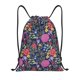 thumbnail image 1 of Fotbe Floral Bolsa Mochila con Cordón Estampada, Bolsa de Gimnasio Deportiva, Bolsa Cinch, Bolsa con Cordón para Hombres y Mujeres-Medium, 1 of 6