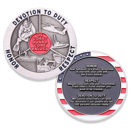 Us Coast Guard Challenge Coin - Coast Guard Core Values Challenge Coin United States Coast Guard