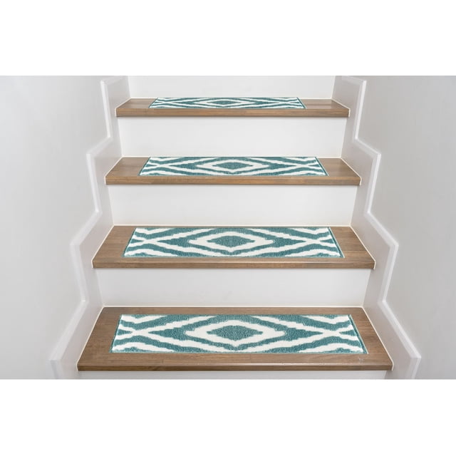 Sofia Rugs, Marches d'Escalier Bleues Tapis, Marches d'Escalier Antidérapantes, Prairie