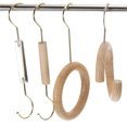 thumbnail image 5 of Unique Bargains 4 Inch Scarf Ring Hanger Wooden Circle Scarf Holder, 10cm Length Hook Silver, 5 of 5