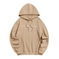 thumbnail image 1 of WZXFASHION Chandail à Capuchon pour Femmes à Manches Longues avec Poche, Imprimé de Lettres « Maff Caff », Rabais de 50 % Liquidation, Chandail à Enfiler, 1 of 5