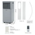 thumbnail image 3 of Canddidliike 8000 BTU 3-in-1 Air Cooler with Dehumidifier and Fan Mode-Gray, Room Air Conditioner with Remote Control,Dehumidifier, 3 of 12
