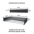 thumbnail image 3 of Step Up Products  27.5 in. Retractable Metal Wall Mount Clothes Drying Rack; Industrial Gray, 3 of 5