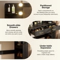 thumbnail image 2 of LUCKLIFE Vanity Desk with LED Lights Mirror & Power Outlet,Makeup Vanity Table for Women Girls Bedroom, Black, 2 of 8