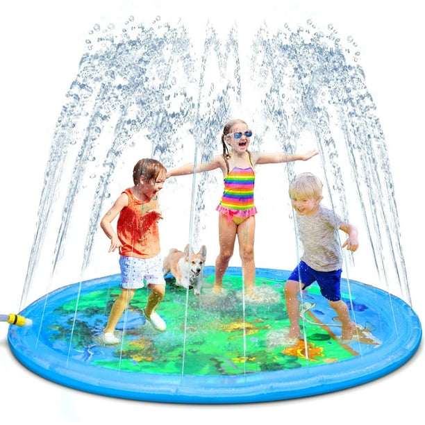 Splash Pad for Kids, 68 Outdoor Summer Sprinkler for Toddlers, Babies, and  1-12 Years Old Boys & Girls, Wading Splash & Sprinkler Water Toys for Fun 
