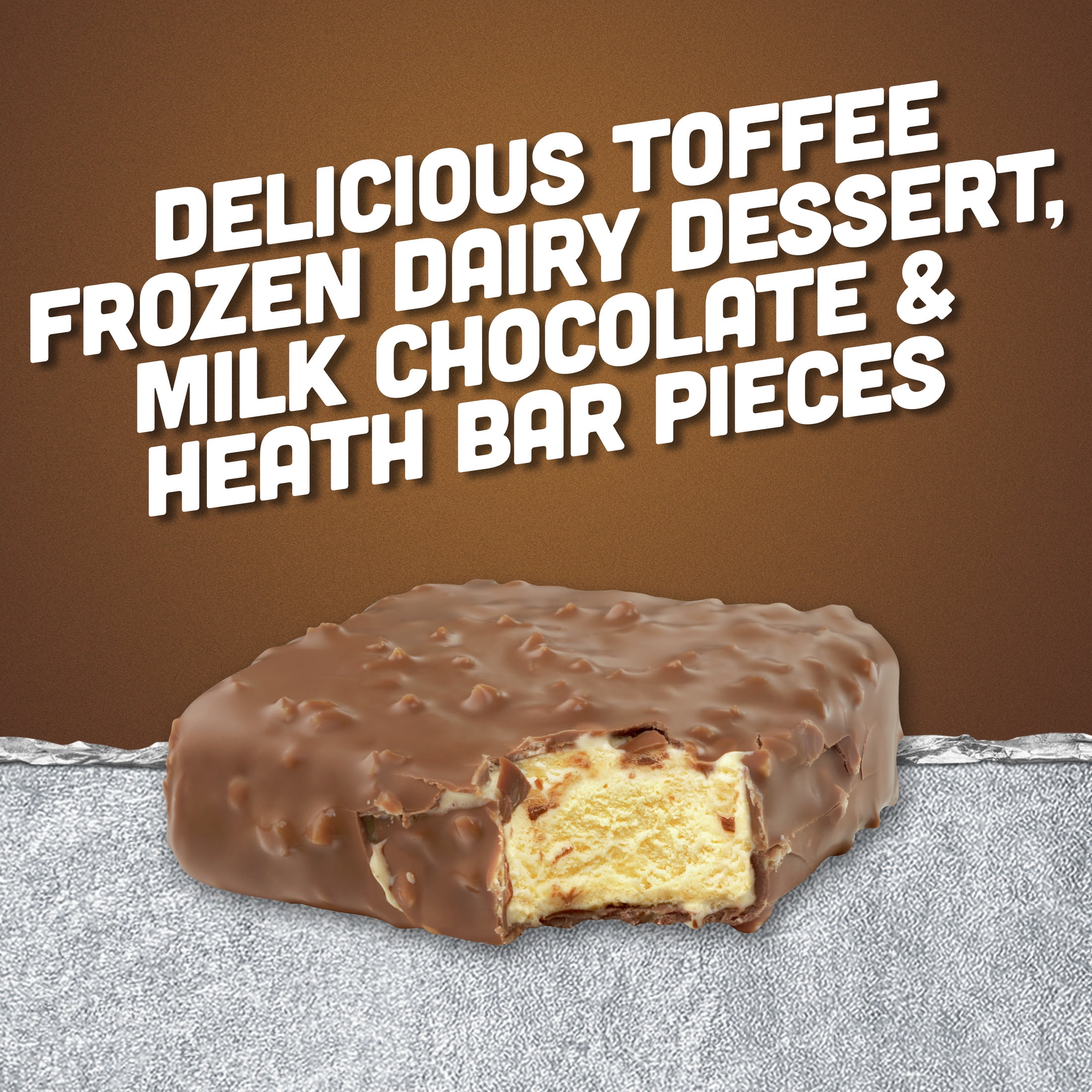 Klondike Heath Ice Cream Sandwiches Frozen Dessert Bars, 6 Count