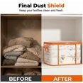 thumbnail image 5 of 4 Pack Large Heavy-Duty Thick Plastic Clear Storage Bag for Clothes, Stackable Bin with Zipper Lid Handles, Ideal for Moving Dorm Closet Organization Home Supplies (Orange,17.32" x 13.39" x 9.84"), 5 of 8