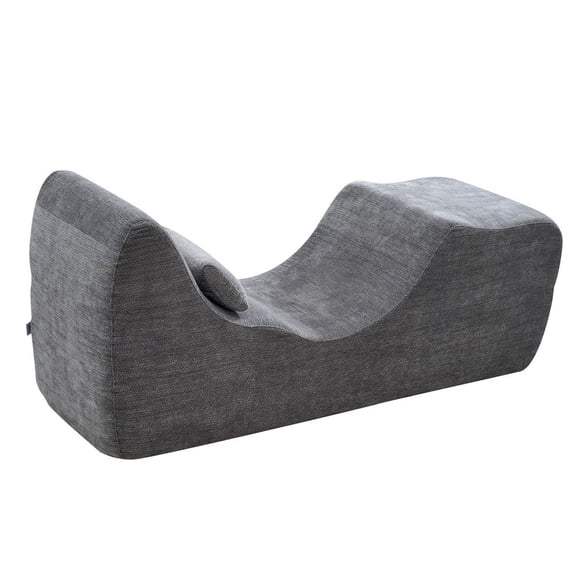 Yoga Chair Chaise, Ergonomic Chaise Lounge Chair for Yoga, Modern Boneless Curved Foam Lounge Indoor for Massage, Stretching, Relaxation, Exercise, Used in Living Room, Bedroom, Balcony, Grey