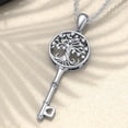 thumbnail image 2 of Diamond Key Necklace 925 Sterling Silver Tree of Life Pendant Necklaces Key Tree of Life Jewelry Gifts for Women Mom Wife, 2 of 6
