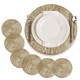 thumbnail image 1 of Set 6 piezas Manteles Individuales Redondos 38 cm Tapete Mesa Comedor Pvc Vittori   Color Dorado, 1 of 2