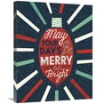 thumbnail image 1 of Global Gallery's 'Festive Holiday Light Bulb Merry and Bright' By Michael Mullan Stretched Canvas Wall Art, 1 of 4