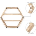 thumbnail image 4 of 3 Pcs Essential Oil Nail Polish Storage Shelf, Hexagon Floating Shelf Wall Mount, 4 of 7