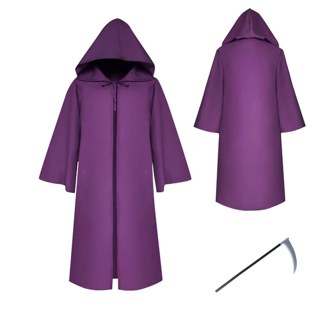 Men's And Women's Halloween Costumes Grim Cloak Hooded Cloak Jacket Coat