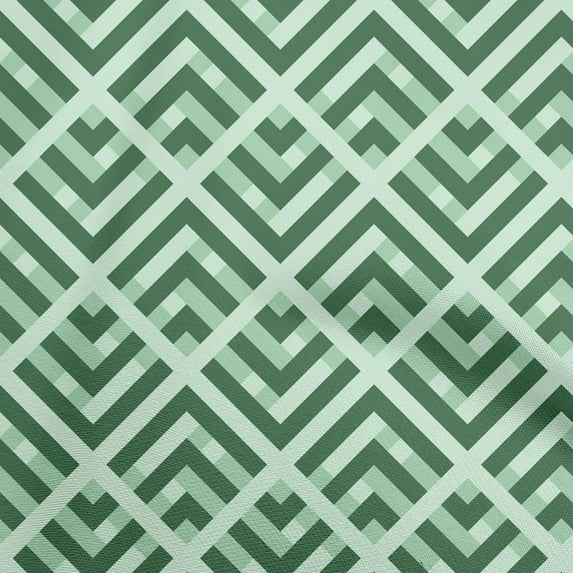 oneOone Viscose Jersey Green Fabric Geometric Dress Material Fabric Print Fabric By The Yard 60 Inch Wide