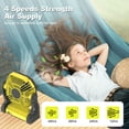 thumbnail image 6 of GVDV Camping Fan with LED Lantern, 20000mAh Portable Battery Operated Outdoor Fan, Personal Rechargeable Desk Fan for Travel, Hiking, Fishing, Picnic, Yellow, 6 of 7
