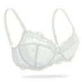 thumbnail image 5 of Wingslove Women's Plus Size Beauty Lace Bra Non Padded Unlined Underwire Bra, 5 of 5