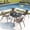 Brown, variant on ELPOSUN 5-Piece Outdoor Patio Dining Set, Patio Dining Chairs & 39.3” Large Round Dining Table with Umbrella Hole, Steel Frame & Rattan Seat, Black/Black