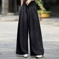 thumbnail image 2 of Womens Trousers Women's Pants Casual Black Pants Women Lightweight Pants Women Wide Leg Trousers Summer Pants for Women 2025, 2 of 8