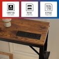thumbnail image 4 of Table Console Étroite avec Station de Recharge – Table Mince pour Sofa avec Prises de Courant et Ports USB – Table d'Appoint pour Entrée avec Tablette de Rangement pour Salon, Couloir, Chambre – Couleur Vintage, 4 of 7