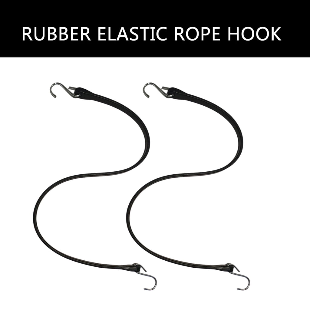 BQBQERT 10Pcs Rubber Tie Down Straps Bungee Cords with Hook Enduring Outdoor Tarp Straps Adjustable Tarp Straps Easy to Use