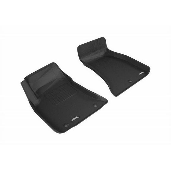 3D MAXpider 2015-2022 Fits Dodge Challenger Rwd Fit Rear Wheel Drive Only 1st Row Black Kagu Carbon Fiber Embossed Pattern Floor Mat L1DG02611509