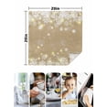 thumbnail image 4 of Beige Snowflake Christmas Cloth Napkins Set of 4 Reusable Dinner Napkins, Winter Xmas Snowflake Farmhouse Cocktail Napkin Washable Table Napkins for Wedding/Holiday Party/Baby Shower 20"x20", 4 of 7