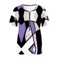 thumbnail image 4 of Blusa informal con cuello en V y manga corta con estampado de verano para mujer con estilo OAVQHLG3B Store  lin121212, 4 of 5