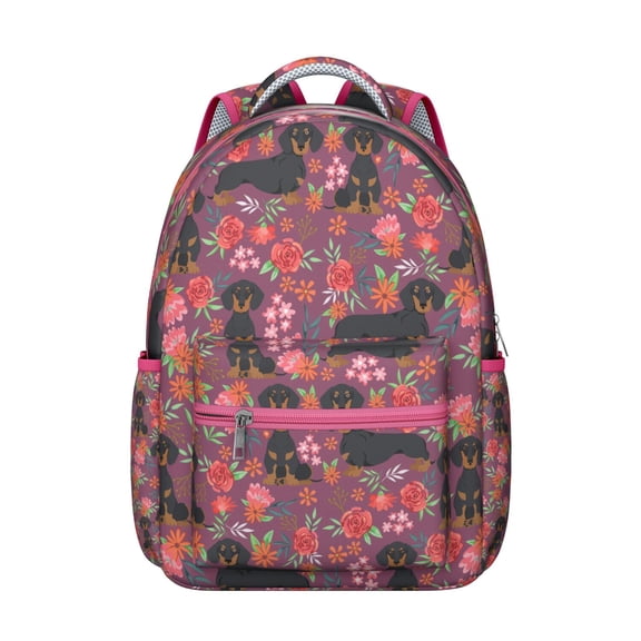 Durable Dog Pattern Backpack for School & Office - Large Capacity Laptop Bag with Anti-Theft Pocket, Comfortable Shoulder Straps, Gift Idea for Dog Enthusiasts