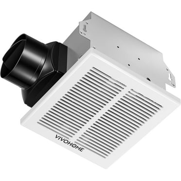 SPECSTAR Automatic 80 CFM Bathroom Exhaust Fan, 1.5 Sone, 95 Sq.Ft Coverage, W/Humidity Sensor, 4'' Duct Ceiling Mount, White Shower Ventilation Fan