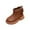 Brown, variant on vokkrv Girls Ankle Boots Kids Slip On Chelsea Wedge Booties for Toddler Little Kid Big Kid