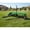Green with holes, variant on Gaderth 48-Inch Tow Behind Plug Aerator, Pull Behind Aerator with Durable Steel Tines Lawn & Tray and Pneumatic Tires Tow Behind Spike Aerator for Lawn, Farm, Planting