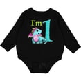 thumbnail image 2 of Inktastic Blue and Pink Baby Dragon First Birthday Baby Fleece Bodysuit, 2 of 4