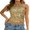 Yellow, variant on LMLYSoH Women Sequin Sleeveless Vest Slim Fit Sparkly Crew Neck Crop Tank Tops Trendy Summer Streetwear
