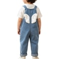 thumbnail image 3 of Ruyang Kids Toddlers Overalls Solid Adjustable Strap Loose Fit Jumpsuits Boys Girls Trendy Cotton Casual Rompers All-Season, 3 of 6
