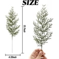 thumbnail image 2 of 42PCS 14 Inches Artificial Pine Branches, Christmas Faux Cedar Stems, Artificial Faux Cedar Branches, Fake Christmas Greenery Pine Picks for Wreath Craft DIY Home Kitchen Decorations, 2 of 5