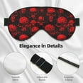 thumbnail image 4 of Xecao Red Skulls for Soft Fluffy Sleeping Blindfold, Nap eye cover tailored for the utmost comfort for girls, women, kids, and adults., 4 of 7