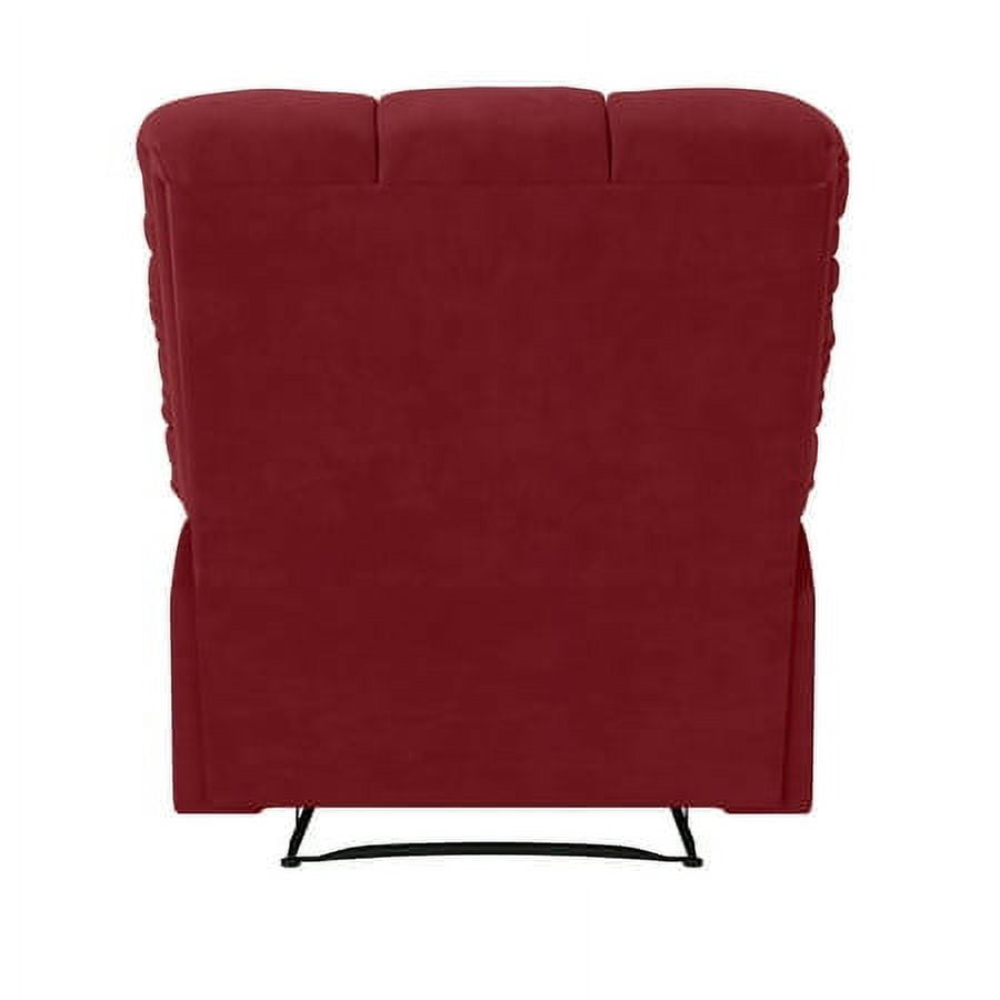 Homesvale Wall Hugger Recliner, Crimson Red Microfiber