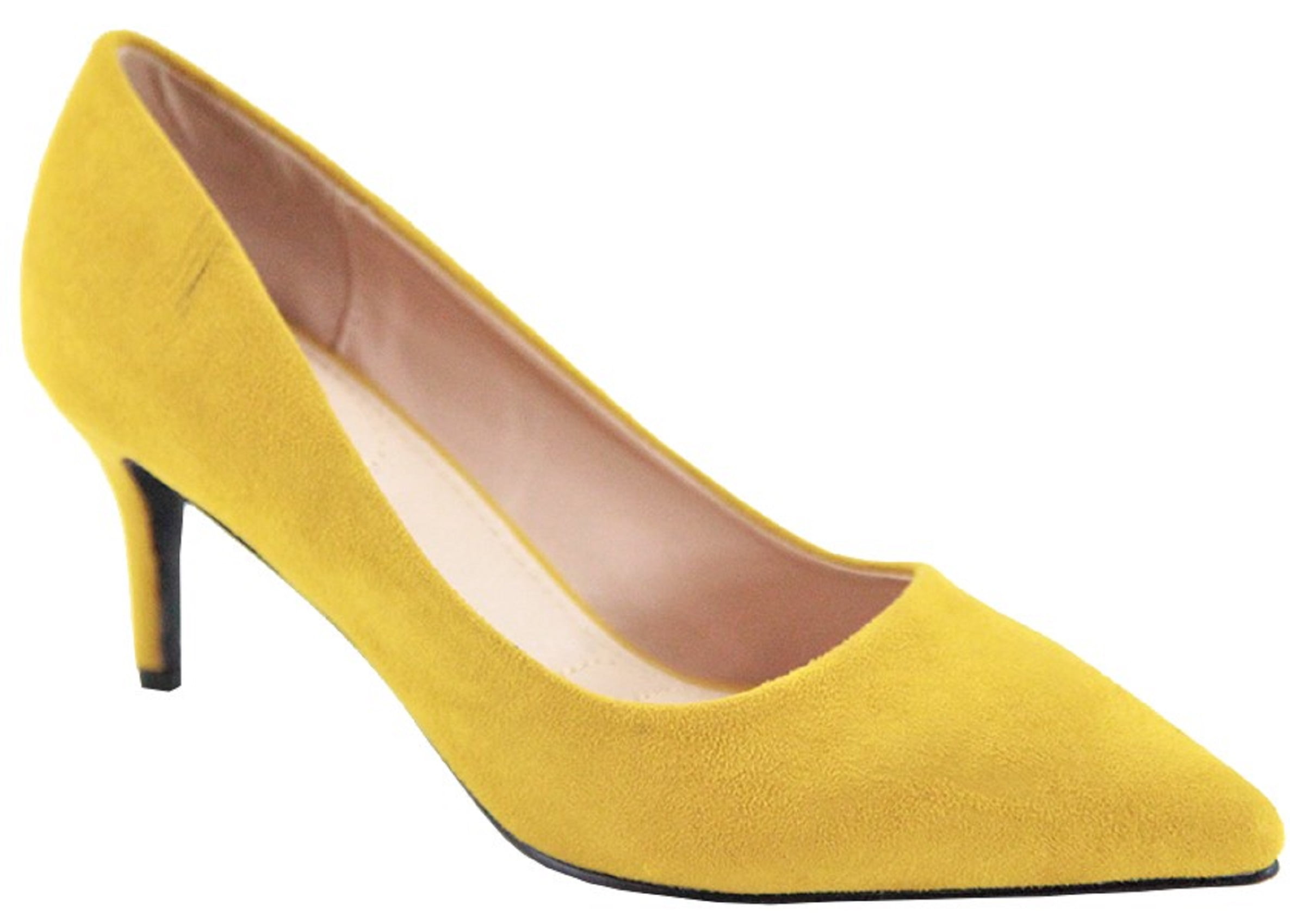 mustard kitten heel shoes
