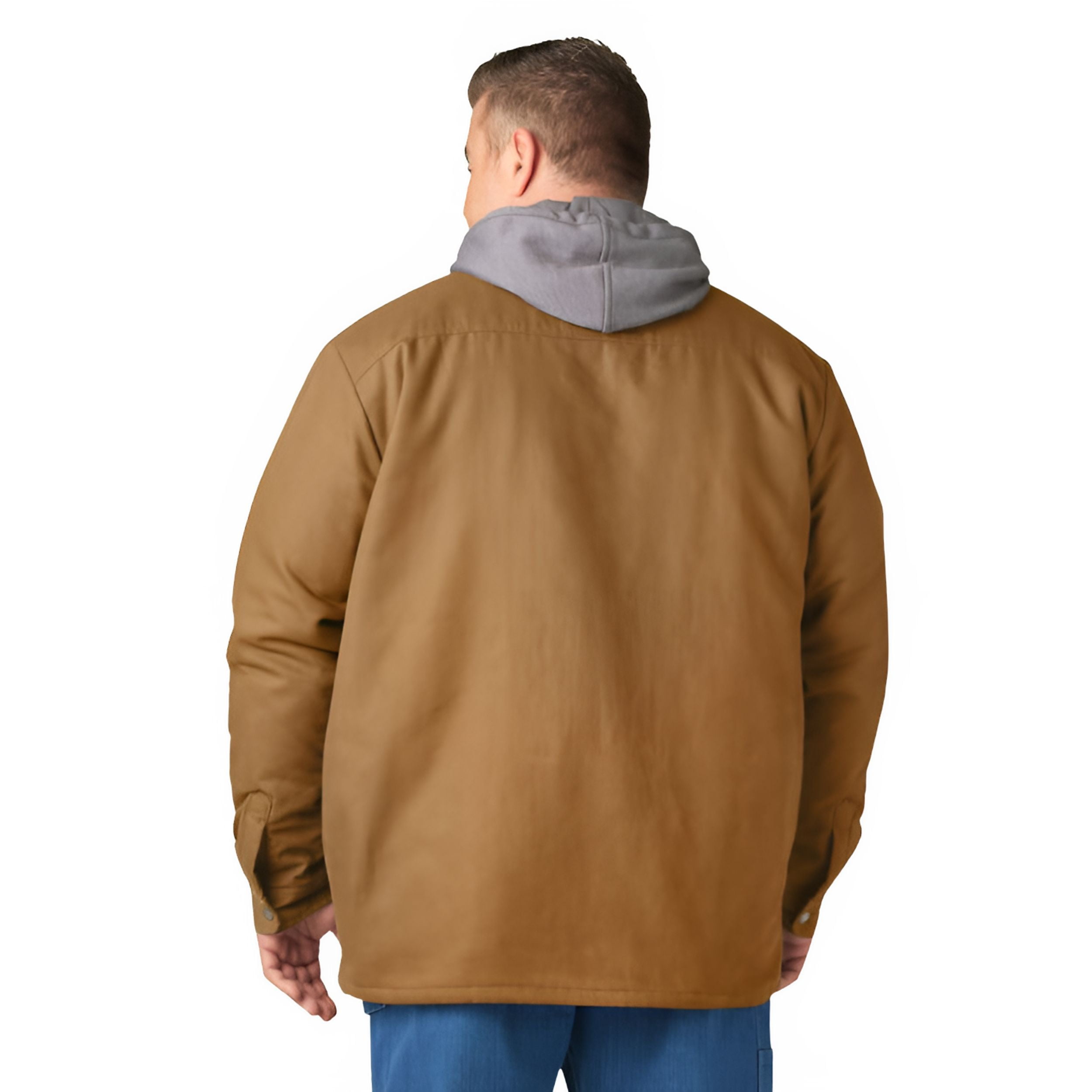 Dickies Men's Work Canvas Lined Fleece Hooded Duck Shirt Jacket