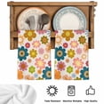 thumbnail image 5 of Vintage Boho Floral Kitchen Towels Set of 2, Yellow Pink Floral Bohemia Beige Absorbent Dish Towels for Kitchen, Microfiber Hand Towel, Quick Drying Tea Towel for Cleaning Decorative Dishcloths, 5 of 7