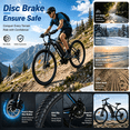 thumbnail image 4 of 26 Inch Electric Bike for Adults, 500W Peak Motor, 19.9 mph Top Speed, Removable 36V12Ah Battery, 7-Speed Electric commuter Bike for Commuting, Shopping,UL2849, 4 of 10