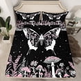 thumbnail image 2 of Homewish Teens Female Men Flying Butterfly 4pcs Bed Sheets,Botanical Plants Mushroom King Sheets,Galaxy Starry Sky Super Cozy Sheet Set,Super Cozy Room Decor, 2 of 7