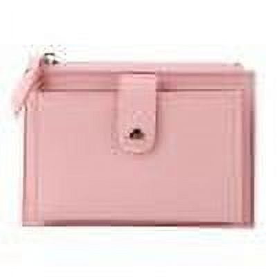 Portefeuille en Cuir PU pour Femmes, Couleur Unie, Multi-Emplacements pour Cartes (Violet)