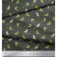 thumbnail image 3 of Soimoi Modal Satin Fabric Flycathcer Bird Print Fabric by Yard 42 Inch Wide, 3 of 5