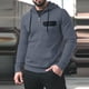 thumbnail image 1 of Sudadera con capucha para hombre, de colores sólidos, informal, con capucha, de manga larga, con bolsillo falso, para ejercicio, blusa de poliéster para hombre, 1 of 6